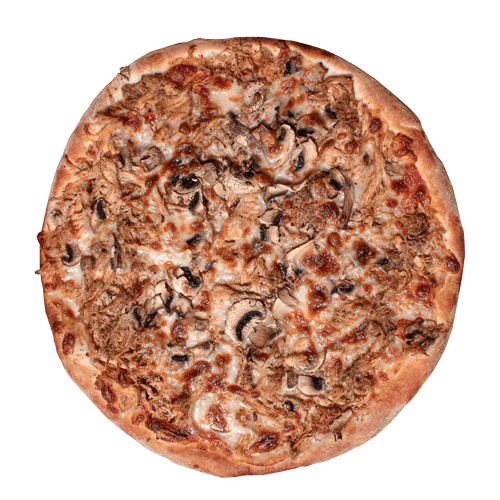 پیتزارا pizzara - پیتزا هیزمی مرغ و قارچ