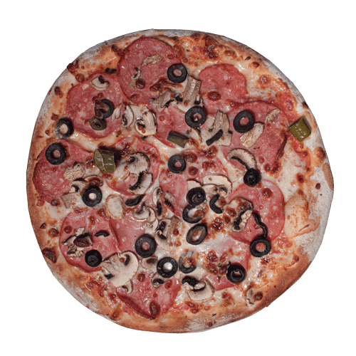 پیتزارا pizzara - پیتزا هیزمی سالامی