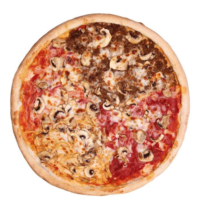 پیتزارا pizzara - پیتزا هیزمی کواترو استجیونی