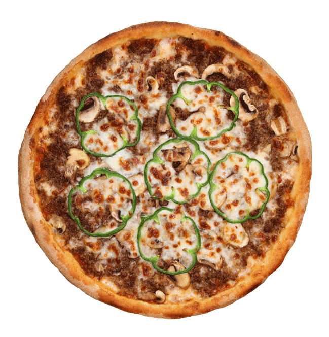 پیتزارا pizzara - پیتزا هیزمی گوشت و قارج
