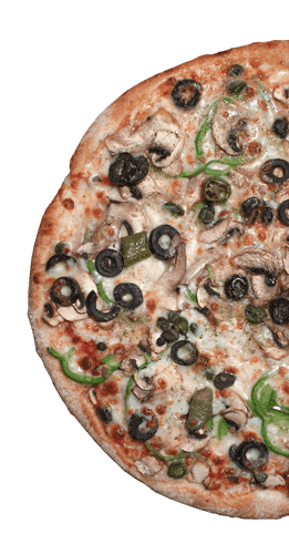 پیتزا هیزمی با زیتون و فلفل