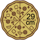 پیتزا سایز 29 سانتیمتر